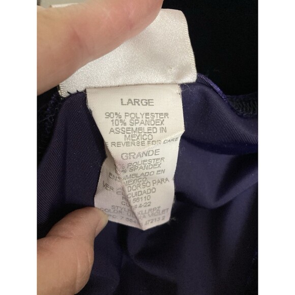 Kathie Lee Collection Skirt M And Top L Royal Blue Purple Velvet Vintage - Picture 9 of 10